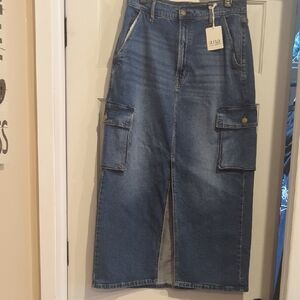 a.n.a Classic Blue Denim Skirt